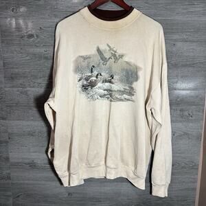 Vintage Ducks Mens Pullover Nature Sweatshirt Size 3xl Hunting
